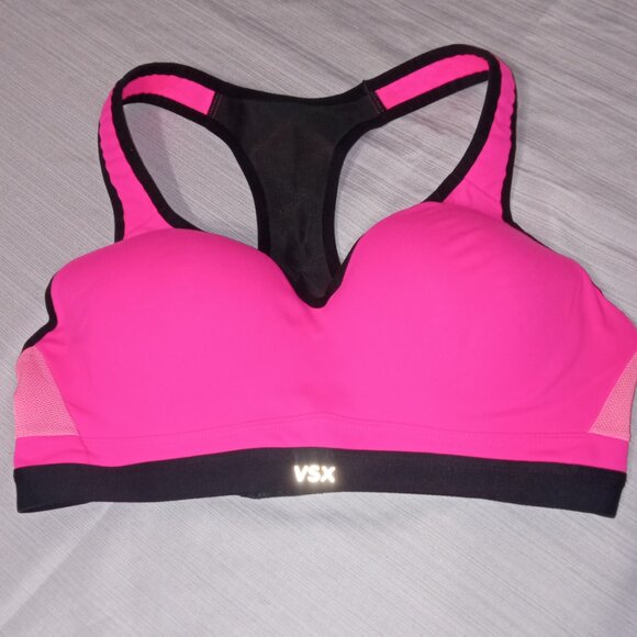 Victoria's Secret VSX The Incredible Sports Bra Pink & Black Size 32C Li… - Picture 5 of 8
